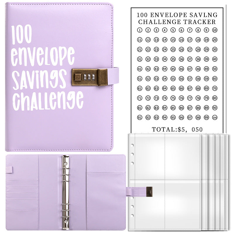 Couple's 100-day Challenge Envelope Budget Loose-leaf Notebook