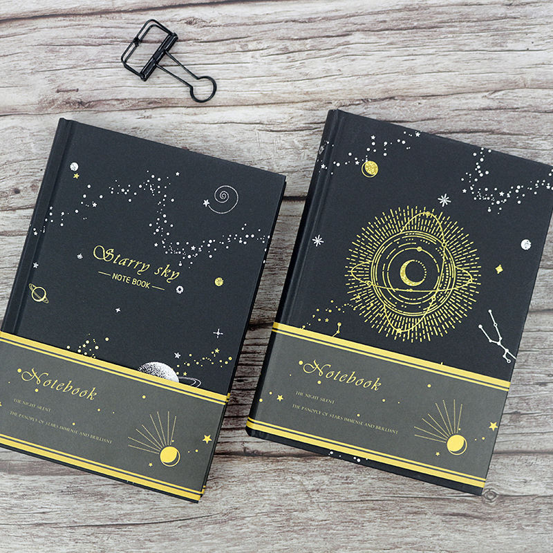 Diary Hardcover With Blank Black Paper Inside Pages