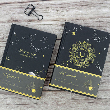 Diary Hardcover With Blank Black Paper Inside Pages