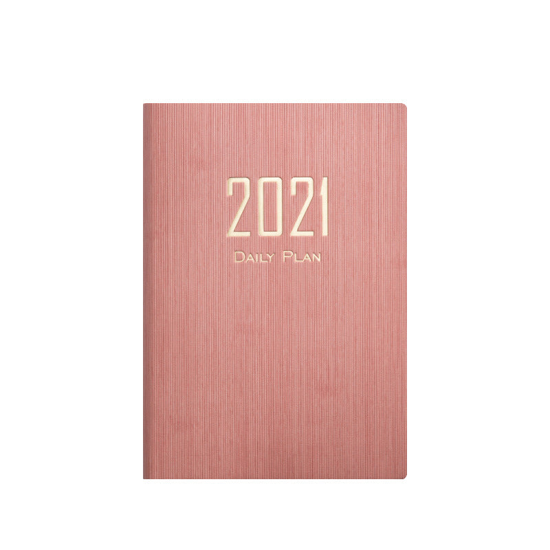 Schedule Book Full English Inside Pages A5 Efficiency Manual Plan Notebook 365 Days Time Management