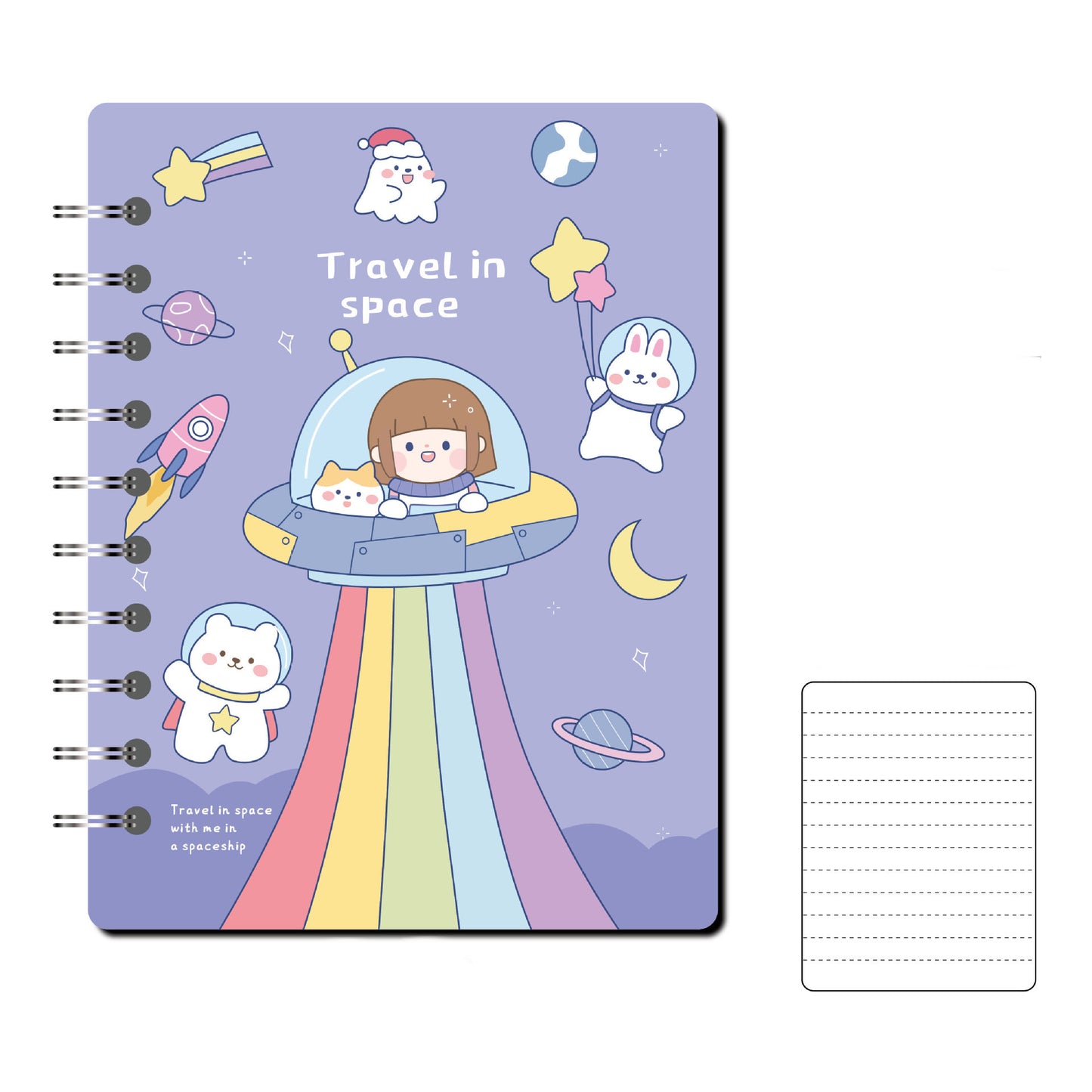 Portable Coil Notebook With Loose-leaf Pages