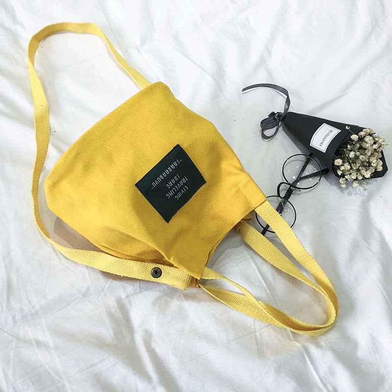 Canvas bucket pouch