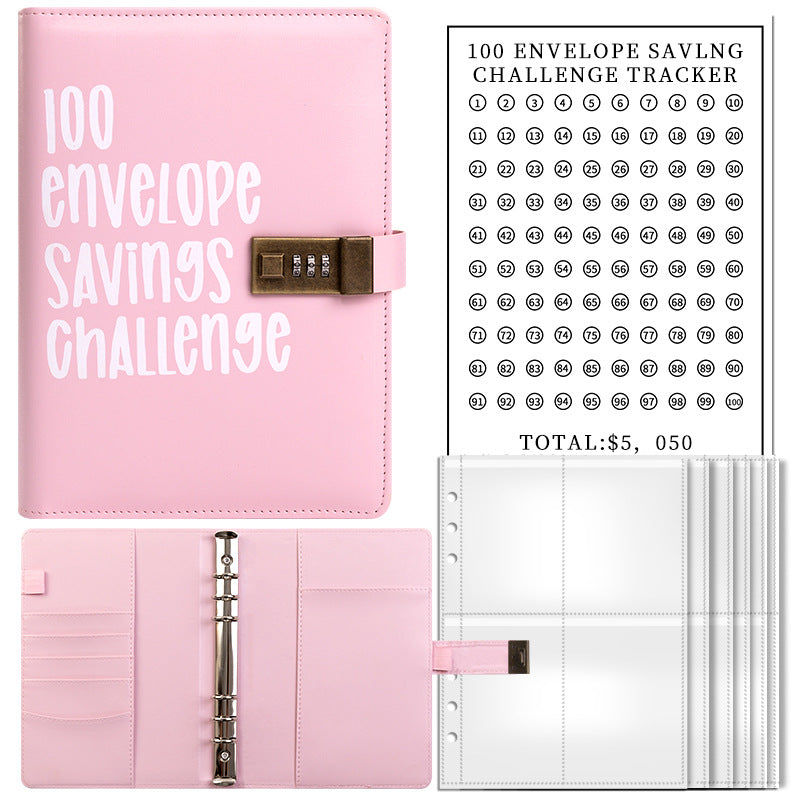 Couple's 100-day Challenge Envelope Budget Loose-leaf Notebook