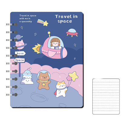 Portable Coil Notebook With Loose-leaf Pages